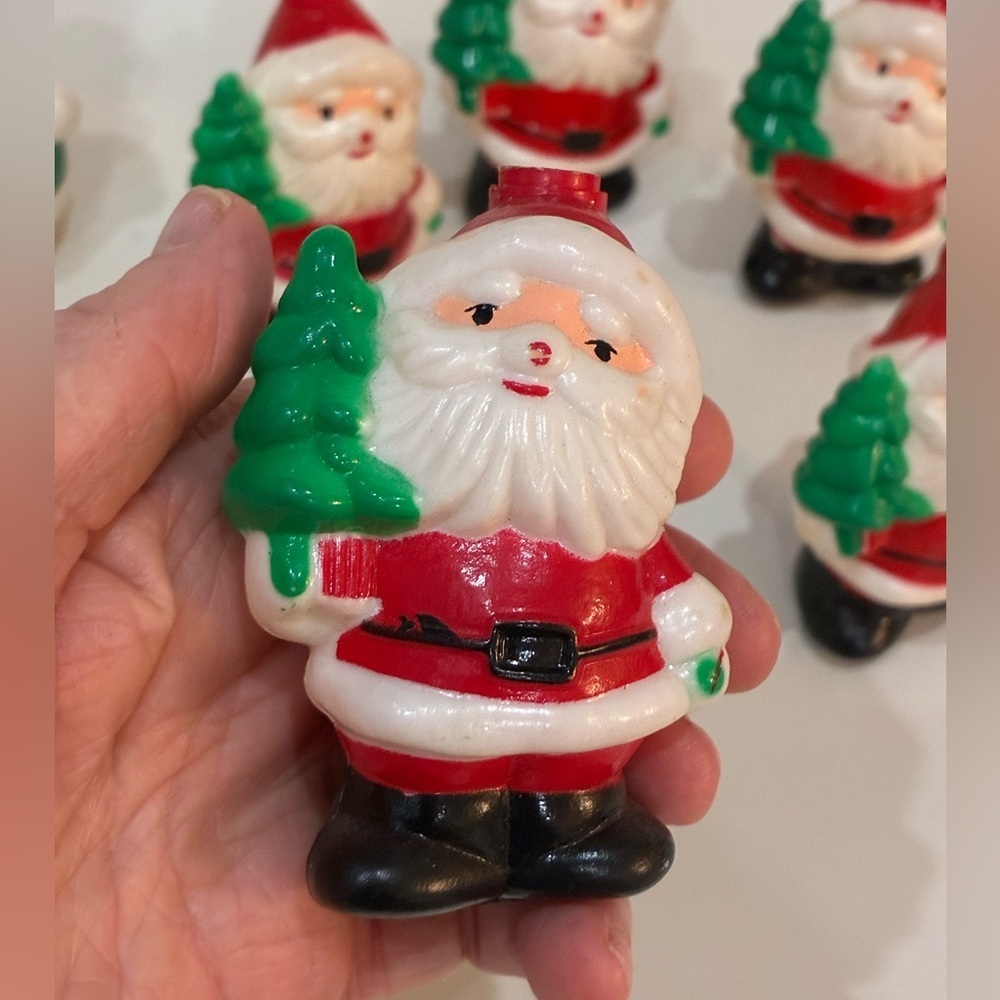 Vintage Blow Mold Christmas Light Covers – Snowmen & Santas – SET OF 15 - Picture 2 of 6